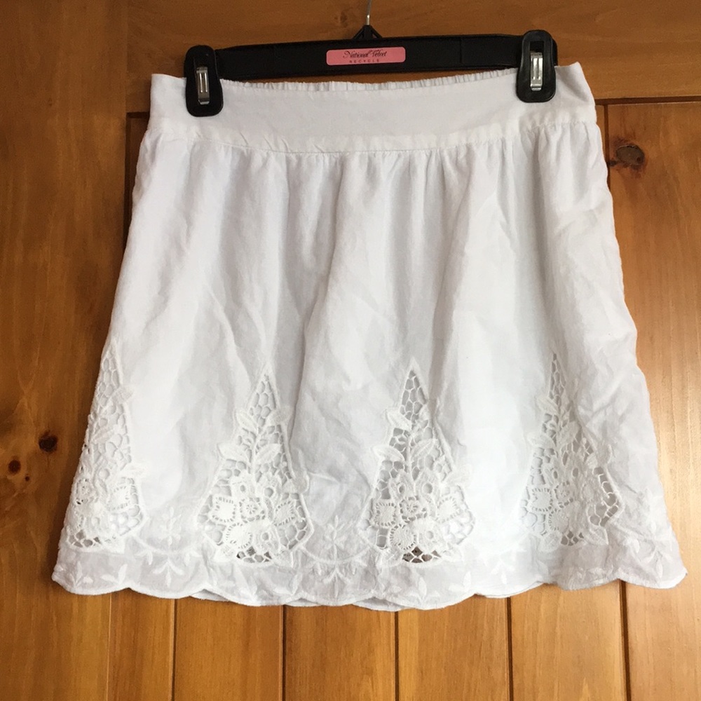 White Lace Mini Skirt
